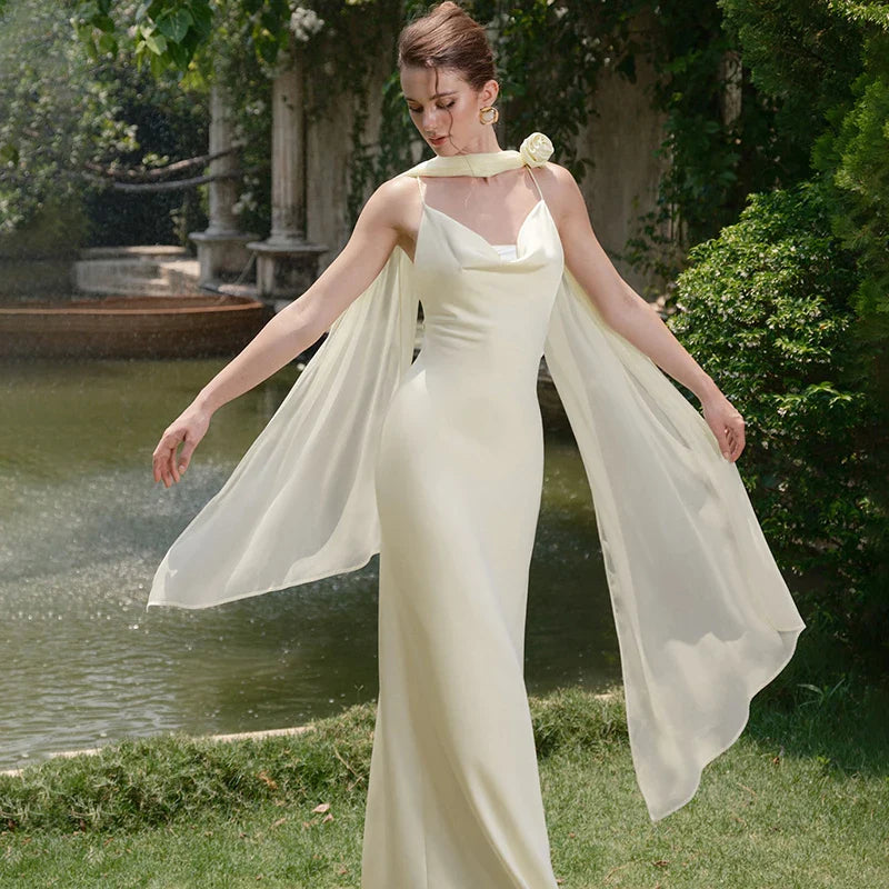 Backless Spaghetti Strap Maxi Dress