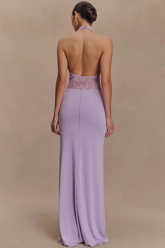 Backless See Through Sleeveless Bodycon Maxi Dress