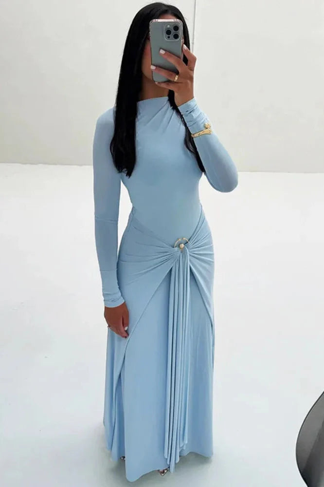 Elegant Long Sleeve Bodycon Maxi Dress
