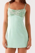 Square Neck Spaghetti Strap Mini Dress