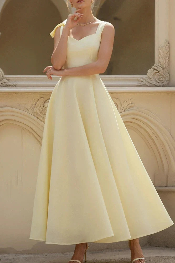 Sleeveless Slim Pleated Tie Up High Waist Maxi Dress