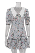 Short Sleeve Turn-down Collar Mini Dress