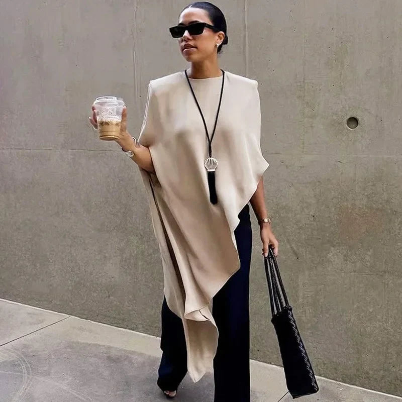 Elegant Patchwork Sleeveless Midi Dress