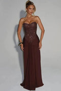 Off-Shoulder Strapless Backless Sleeveless Maxi Dress
