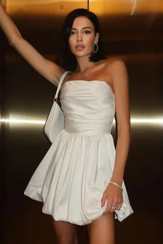 Off-Shoulder Strapless Bodycon Mini Dress