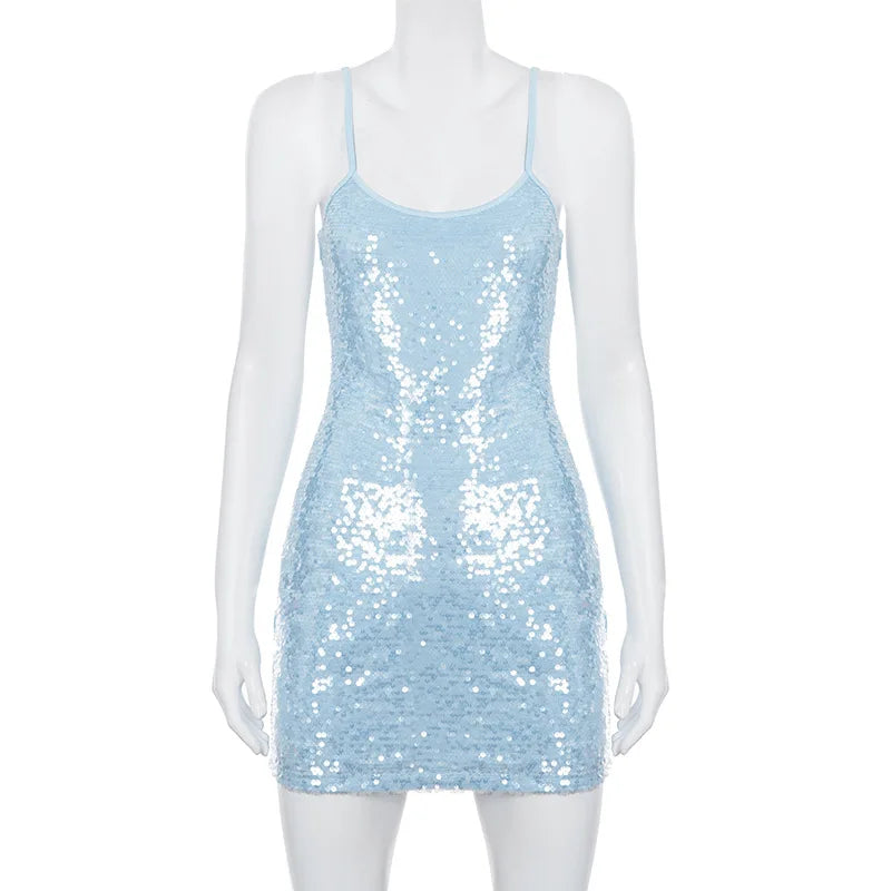 Sleeveless Backless Slim Mini Dress