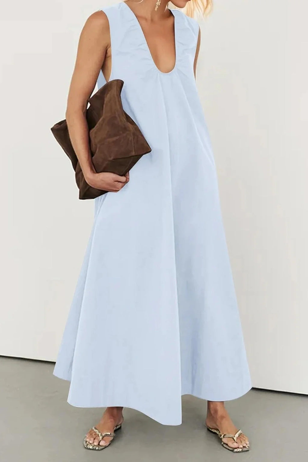 Elegant Sleeveless Loose Maxi Dress
