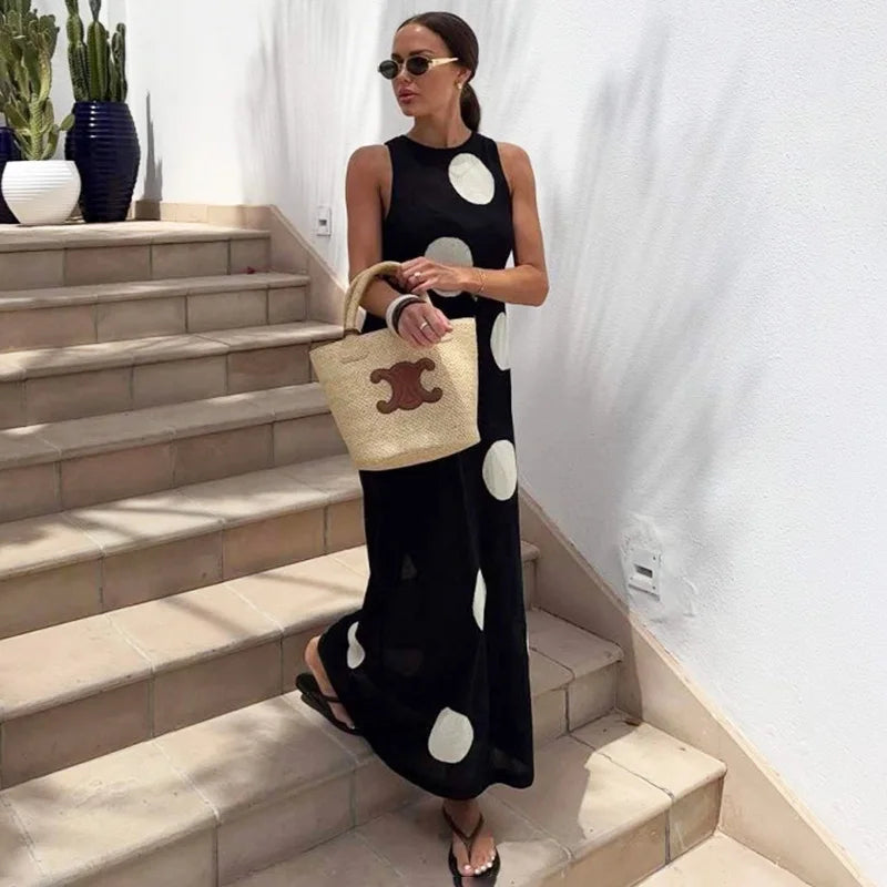 Knitted Sleeveless Maxi Dress