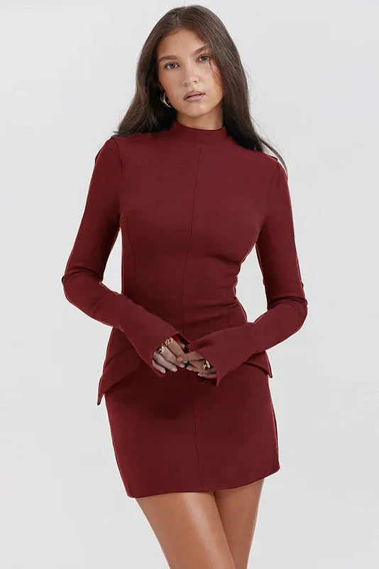 Elegant Long Sleeve Bodycon Mini Dress