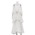 Sleeveless A-Line Pleated Loose Maxi Dress