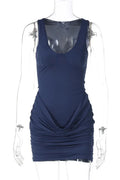 Sleeveless U Neck Bodycon Mini Dress