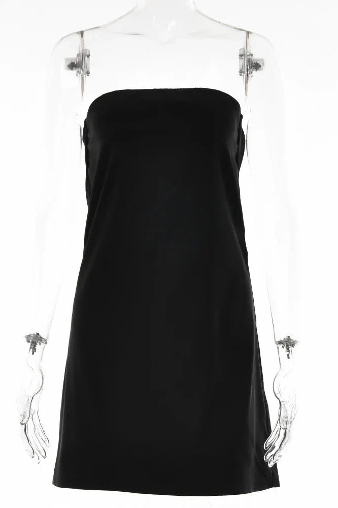 Strapless Sleeveless Backless Bodycon Mini Dress