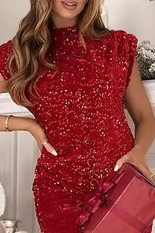 Elegant Hollow Out Sleeveless Slim High Waist Mini Dress