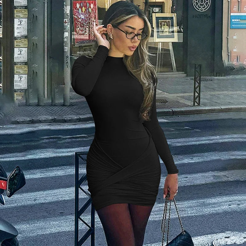 Hollow Out Backless High Waist Mini Dress