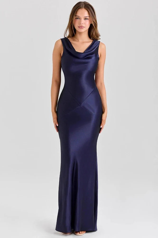 Elegant Backless Sleeveless High Waist Maxi Dress