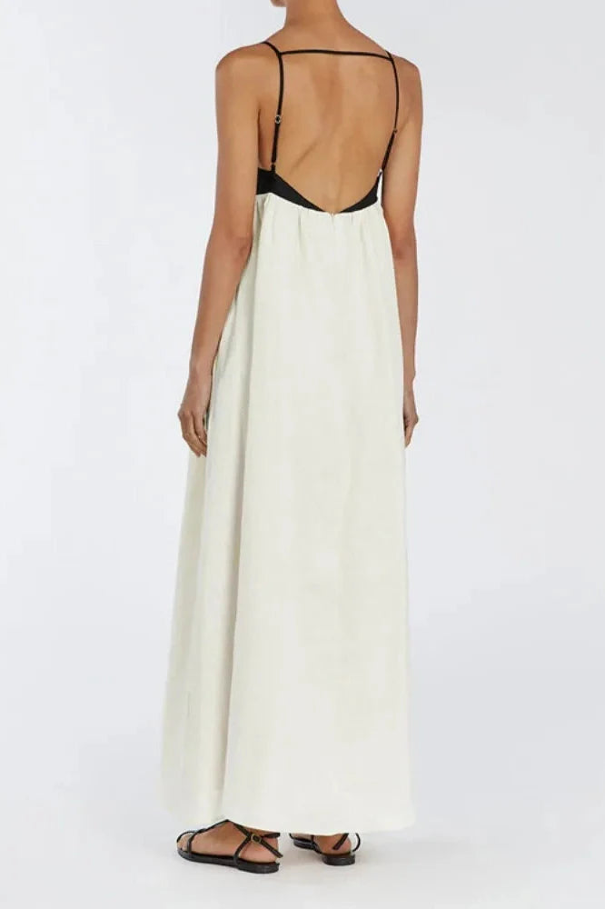 Elegant Backless Sleeveless Loose Maxi Dress