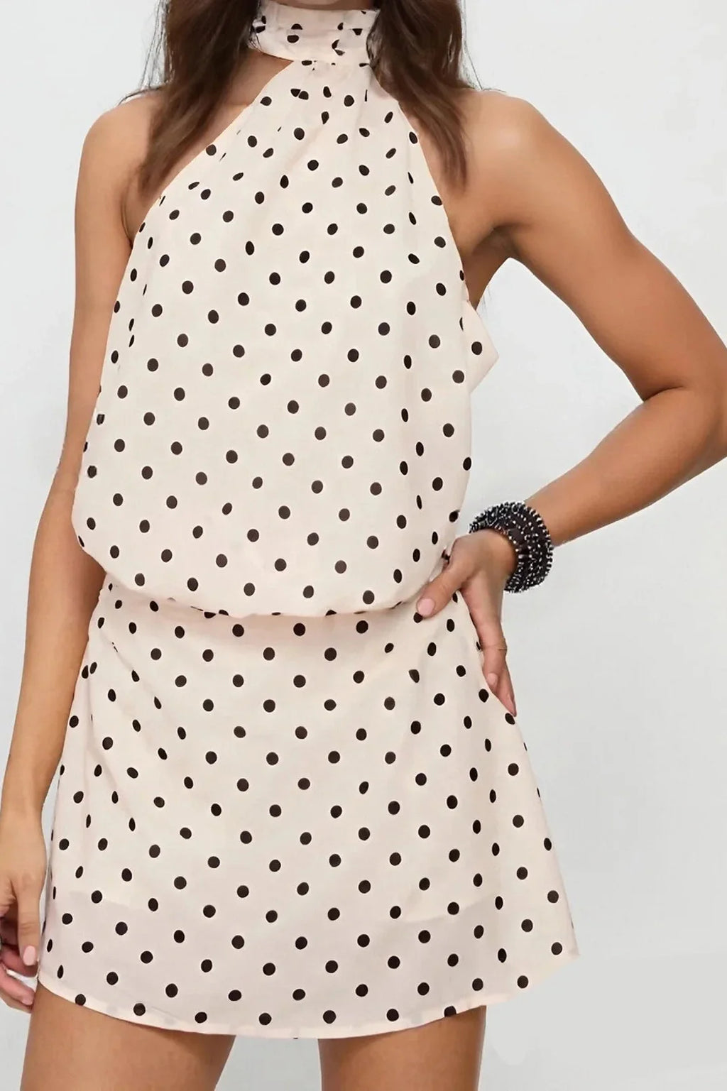 Elegant Sleeveless Printed Mini Dress
