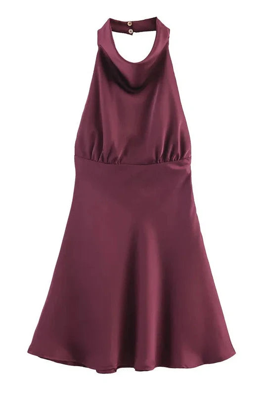 Elegant Sleeveless Backless Mini Dress