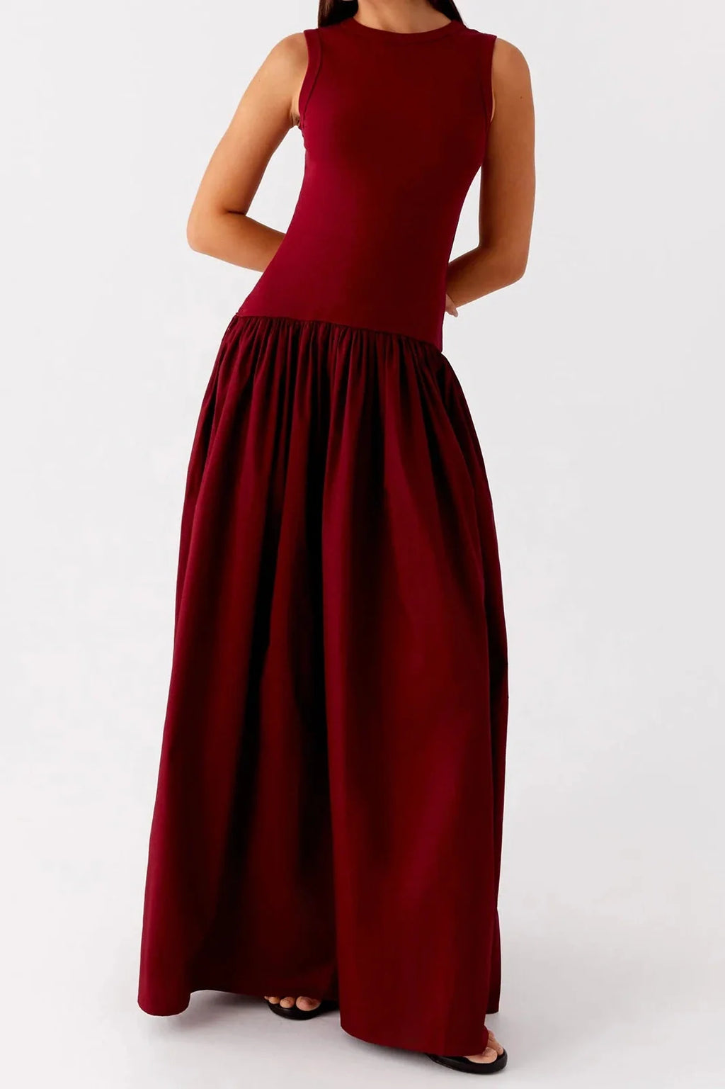 Elegant Sleeveless A-Line Maxi Dress