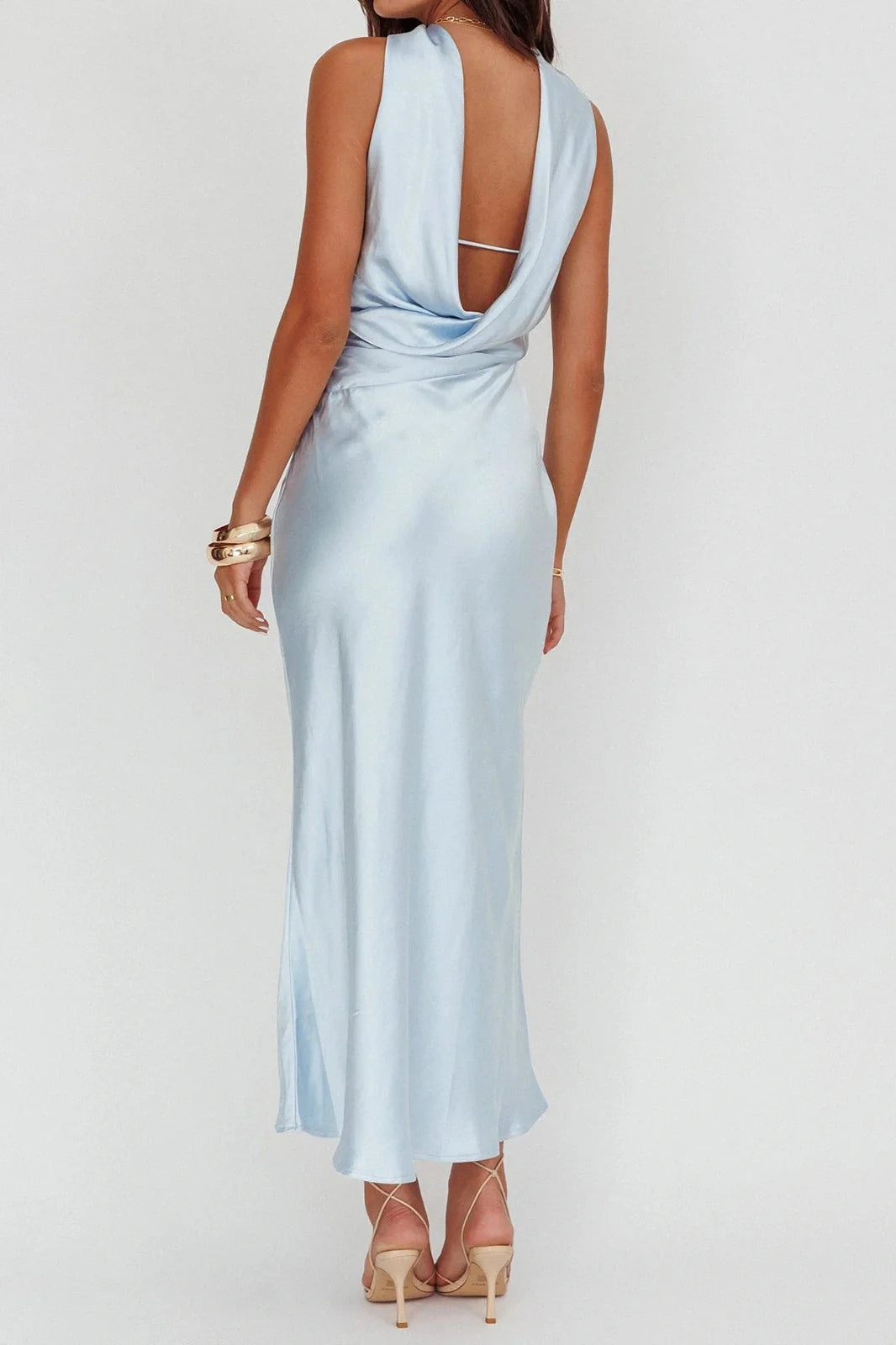 Backless Strapless Slim Fit Sleeveless Maxi Dress