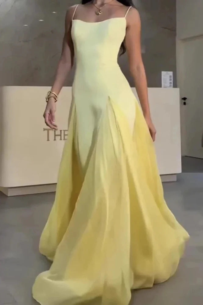 Elegant Backless High Waist Pleated Sleeveless Maxi Dress