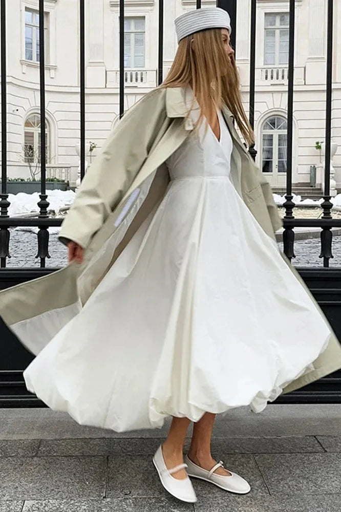 Elegant Sleeveless A-Line Bodycon Maxi Dress