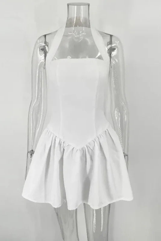 Elegant Sleeveless Bodycon A-Line Patchwork Mini Dress