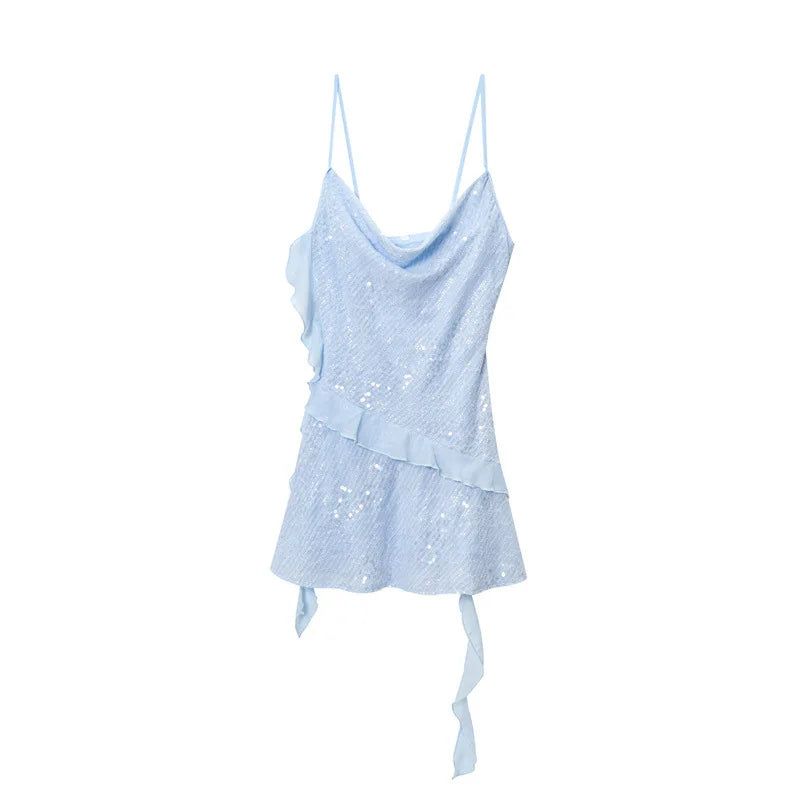 Spaghetti Strap Sleeveless Slim Mini Dress