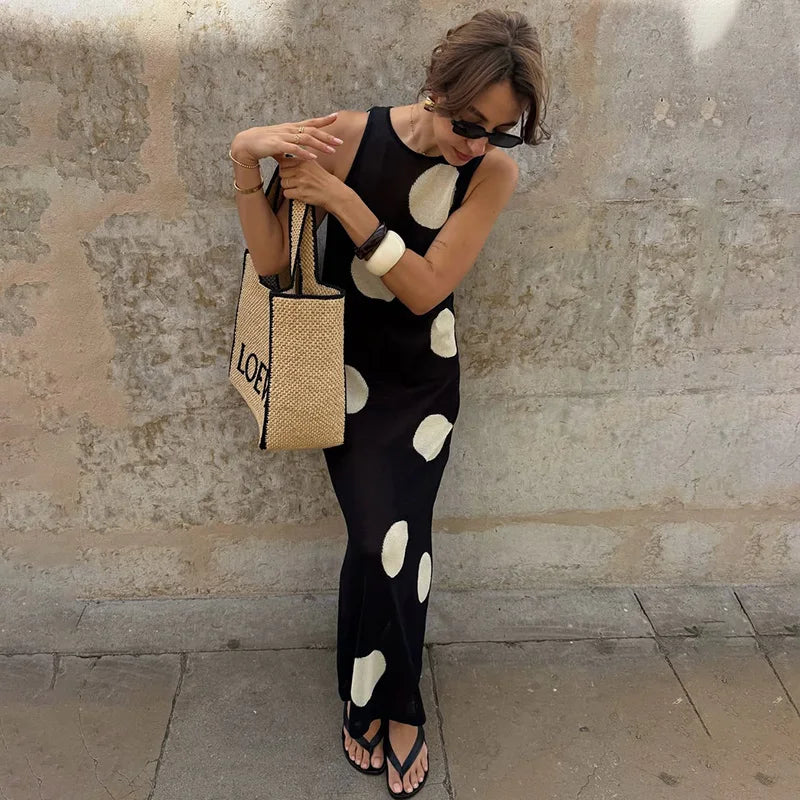 Knitted Sleeveless Maxi Dress