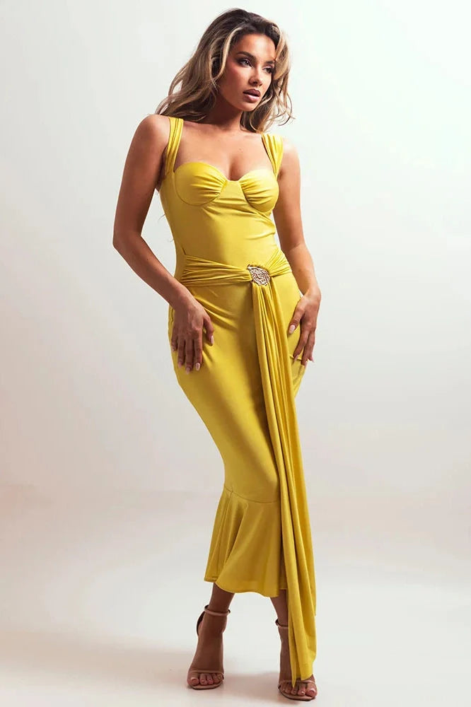 Elegant Backless Sleeveless Bodycon Maxi Dress