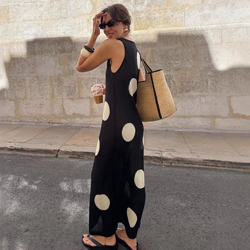 Knitted Sleeveless Maxi Dress