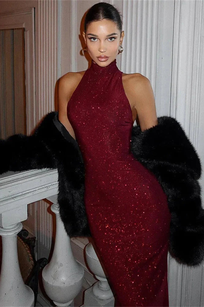 Sleeveless Slim High Waist Maxi Dress