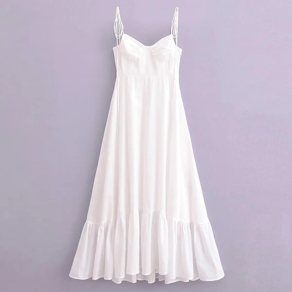 Pleated Sleeveless Zipper Maxi Dress