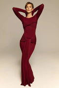 Elegant Bodycon Long Sleeve Maxi Dress