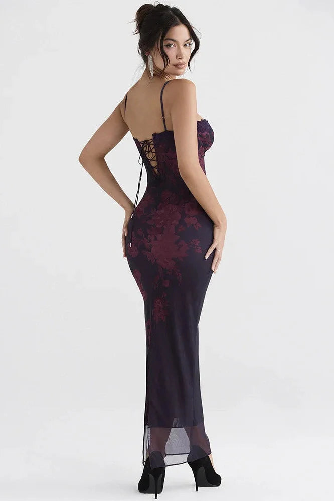 Spaghetti Strap Sleeveless Backless Maxi Dress