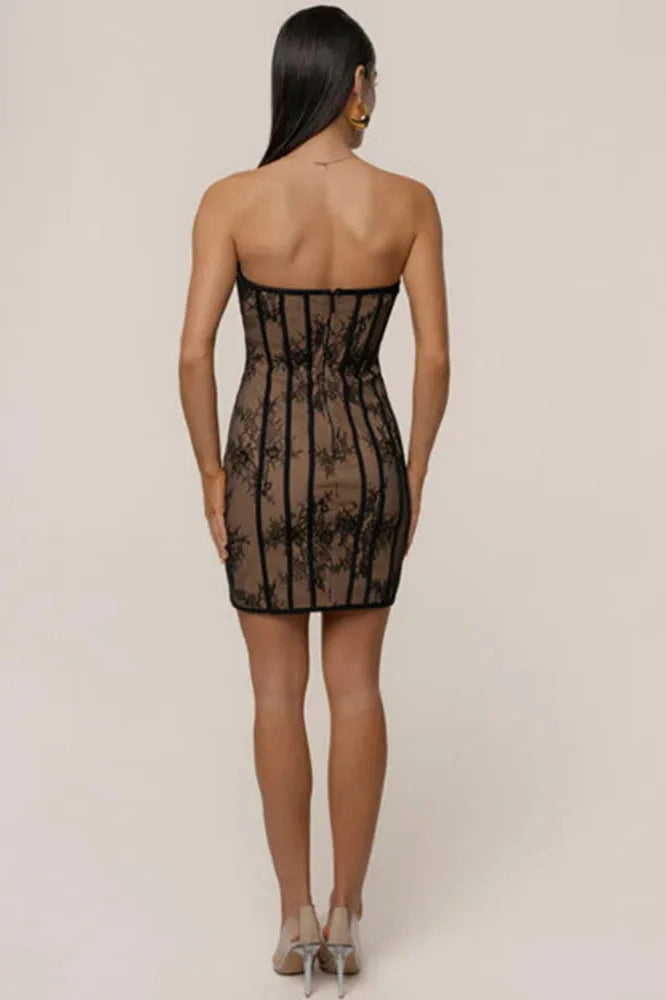 Spaghetti Strap Sleeveless Backless Printed Mini Dress