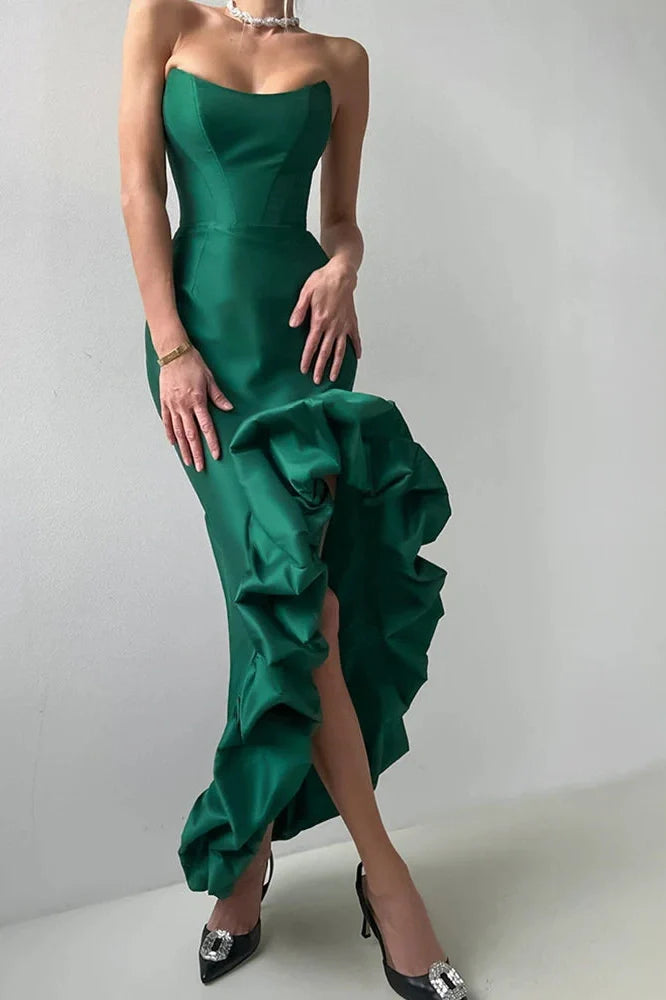 Elegant Off Shoulder Slim High Waist Maxi Dress