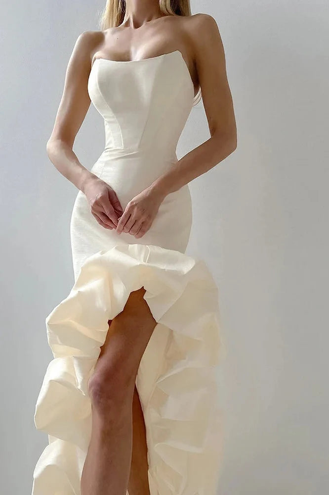 Elegant Off Shoulder Slim High Waist Maxi Dress