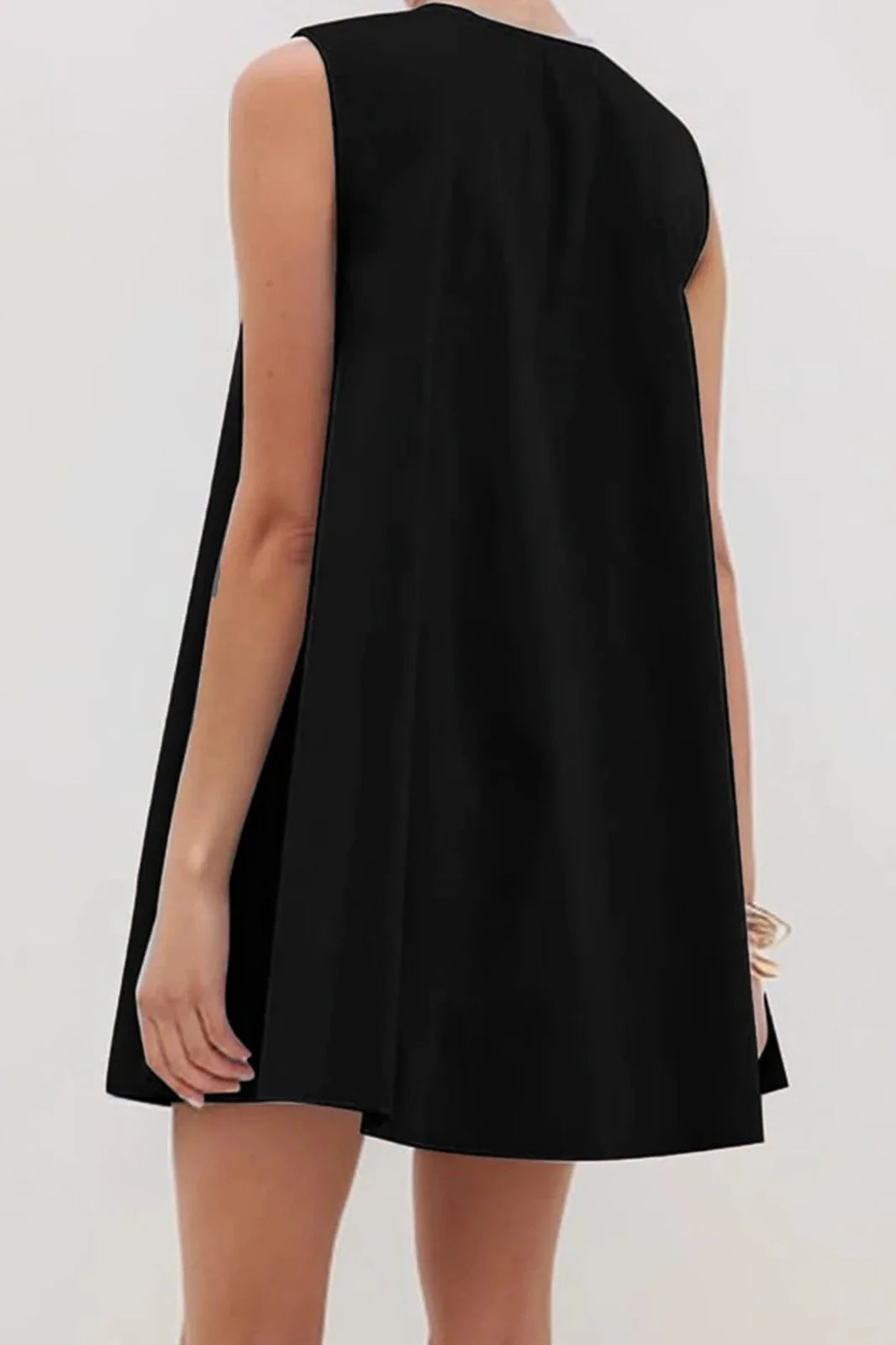 V-Neck Sleeveless Loose Mini Dress