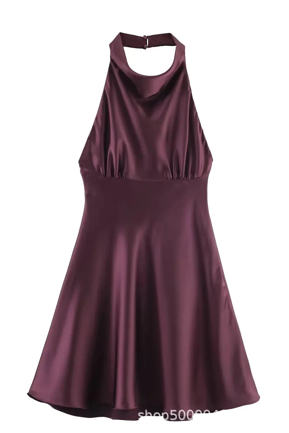 Backless Patchwork High Waist Mini Dress