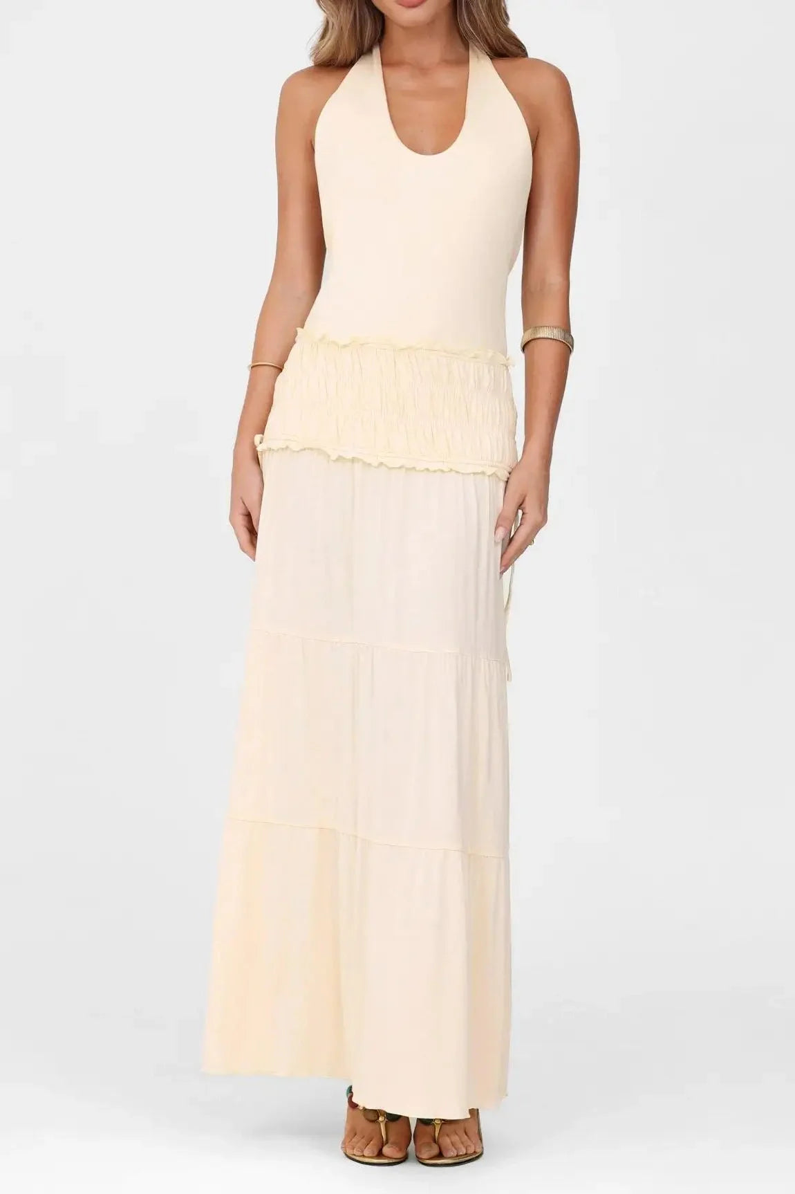 Elegant Backless Slim Maxi Dress