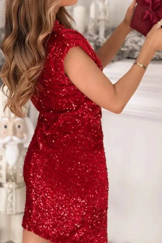 Elegant Hollow Out Sleeveless Slim High Waist Mini Dress