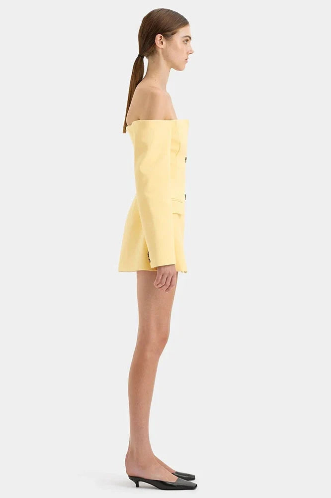 Off-shoulder Strapless Long Sleeve Backless Mini Dress
