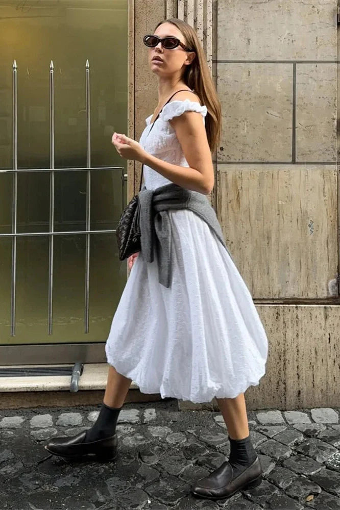 Lace-Up Backless Patchwork Bodycon Midi Dress