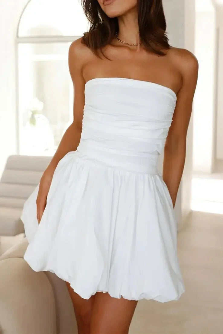 Elegant Backless A-Line Mini Dress