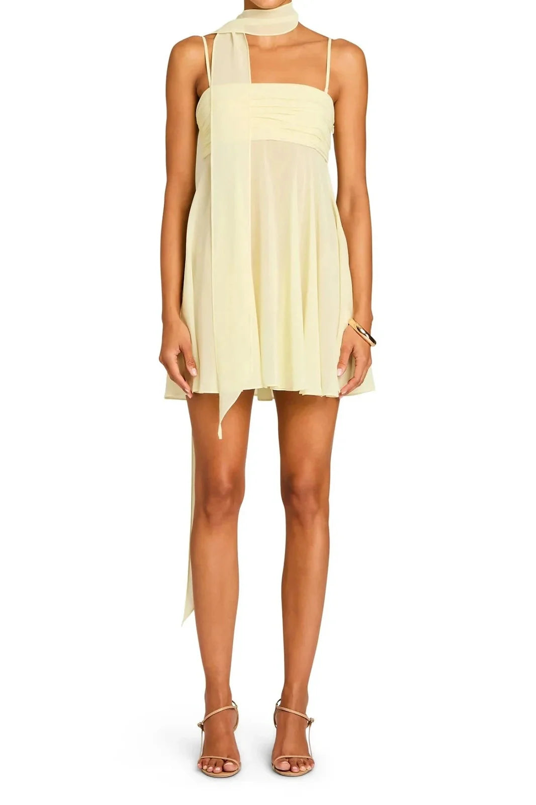 Sleeveless Spaghetti Strap Backless A-Line Mini Dress