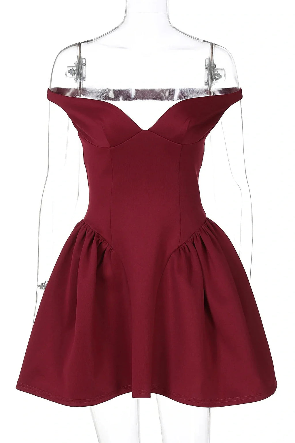 Elegant Backless Slim Sleeveless V Neck High Waist Mini Dress