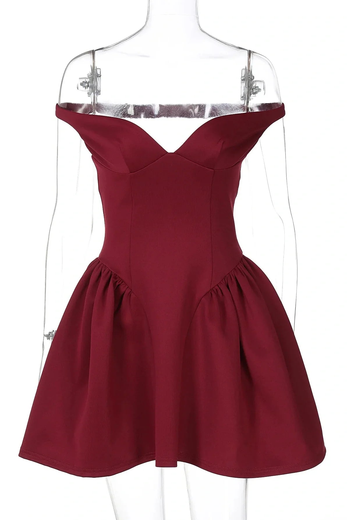 Elegant Backless Slim Sleeveless V Neck High Waist Mini Dress