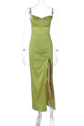 Backless Spaghetti Strap Sleeveless Maxi Dress
