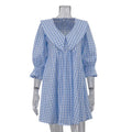 Printed A-Line Loose Flare Sleeve Mini Dress